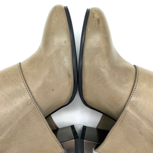 Vic Matie Taupe Leather Ankle Boots - Picture 8 of 15